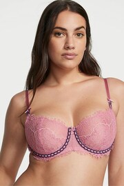 Victoria's Secret Dusk Mauve Pink Ribbon Slot Unlined Balcony Bra - Image 1 of 4