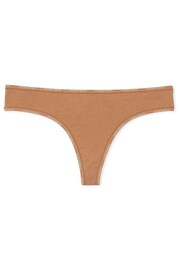 Victoria's Secret Toffee Nude Thong Mini Logo Knickers - Image 3 of 3