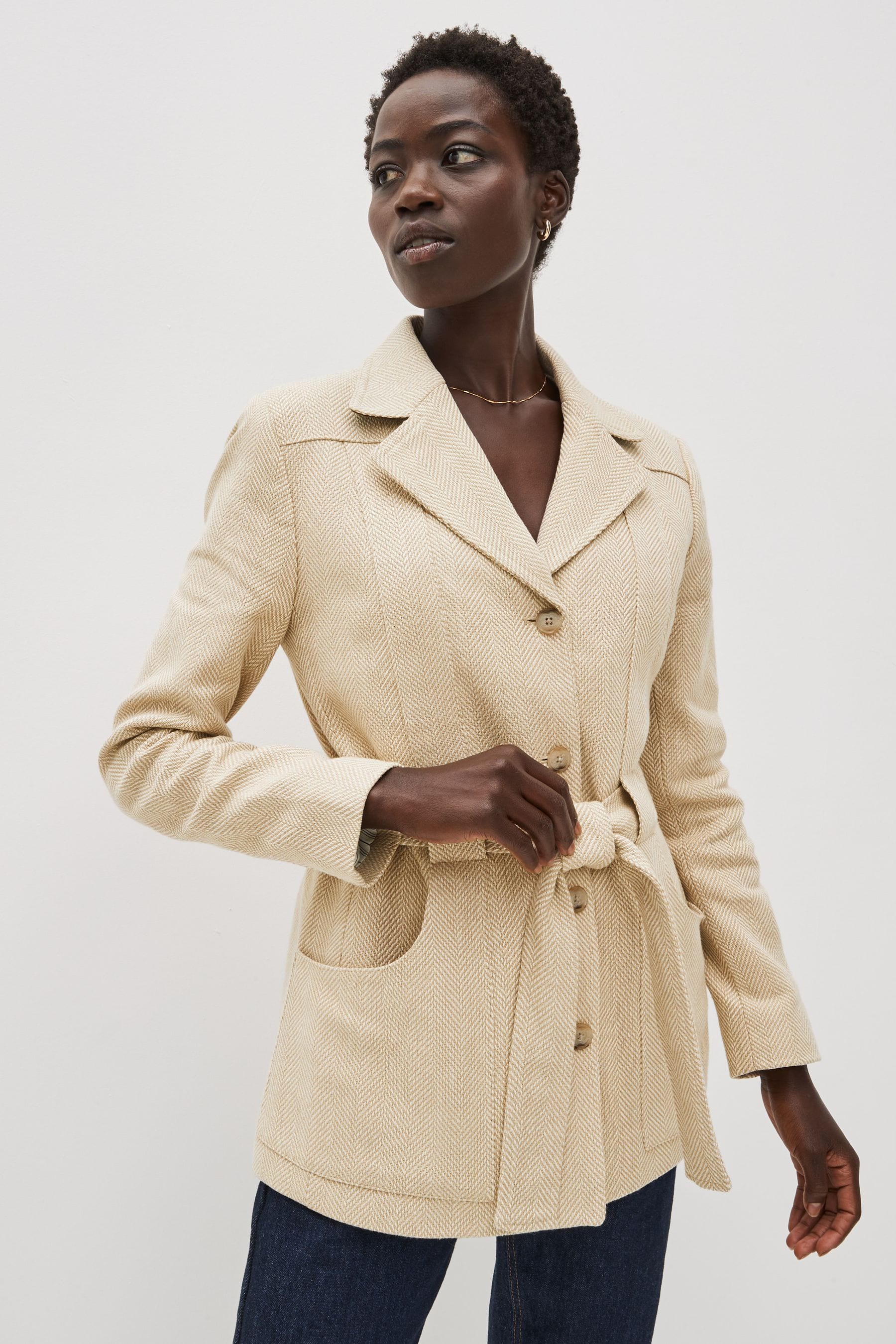Banana republic tan blazer on sale