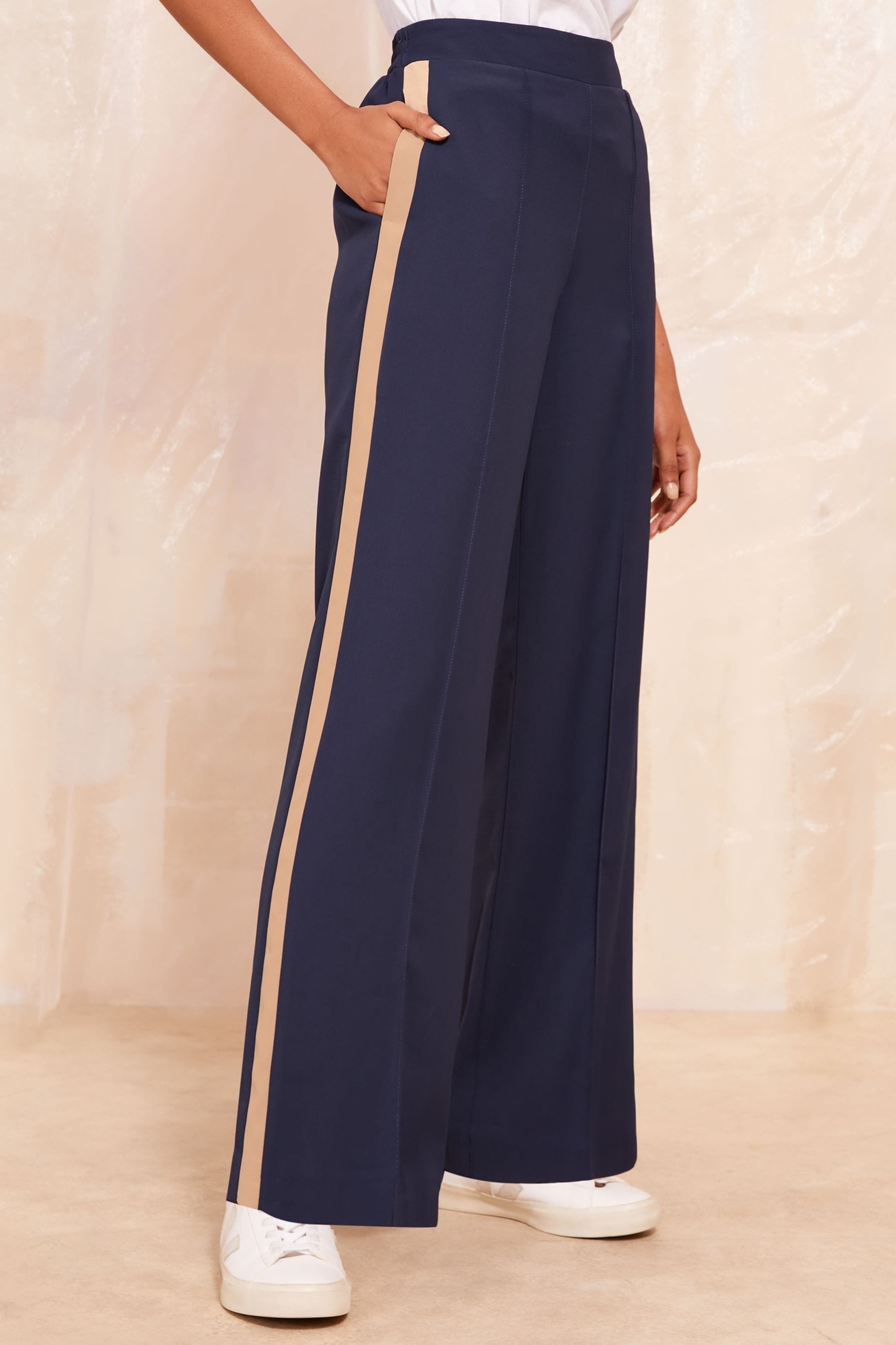 Buy Friends Like These Navy Blue Side Stripe Utility Trousers from the Next UK online shop