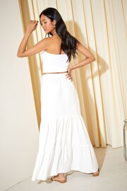 Friends Like These White Boho Tiered Maxi Skirt - Image 3 of 4