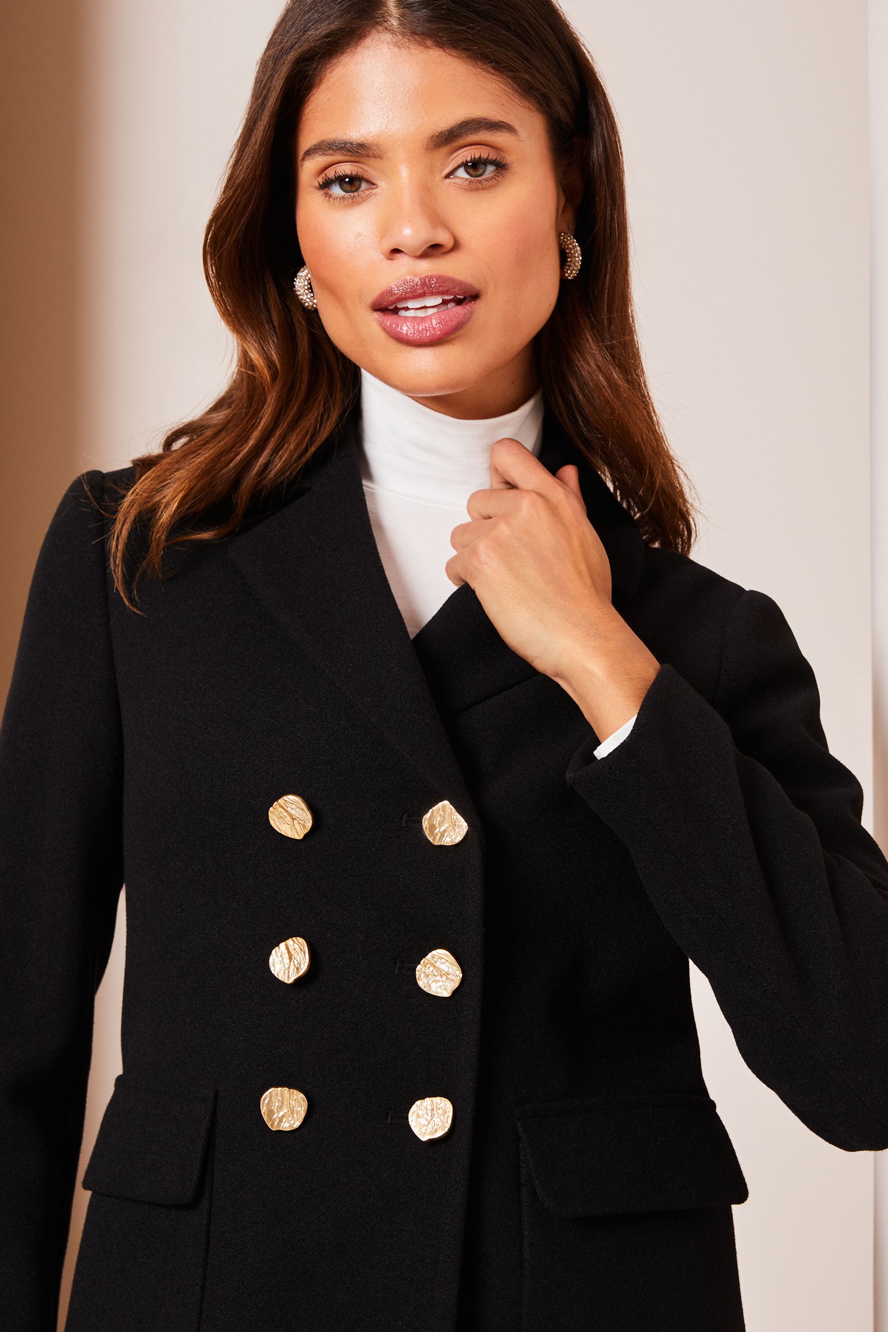 Lipsy coat black shop