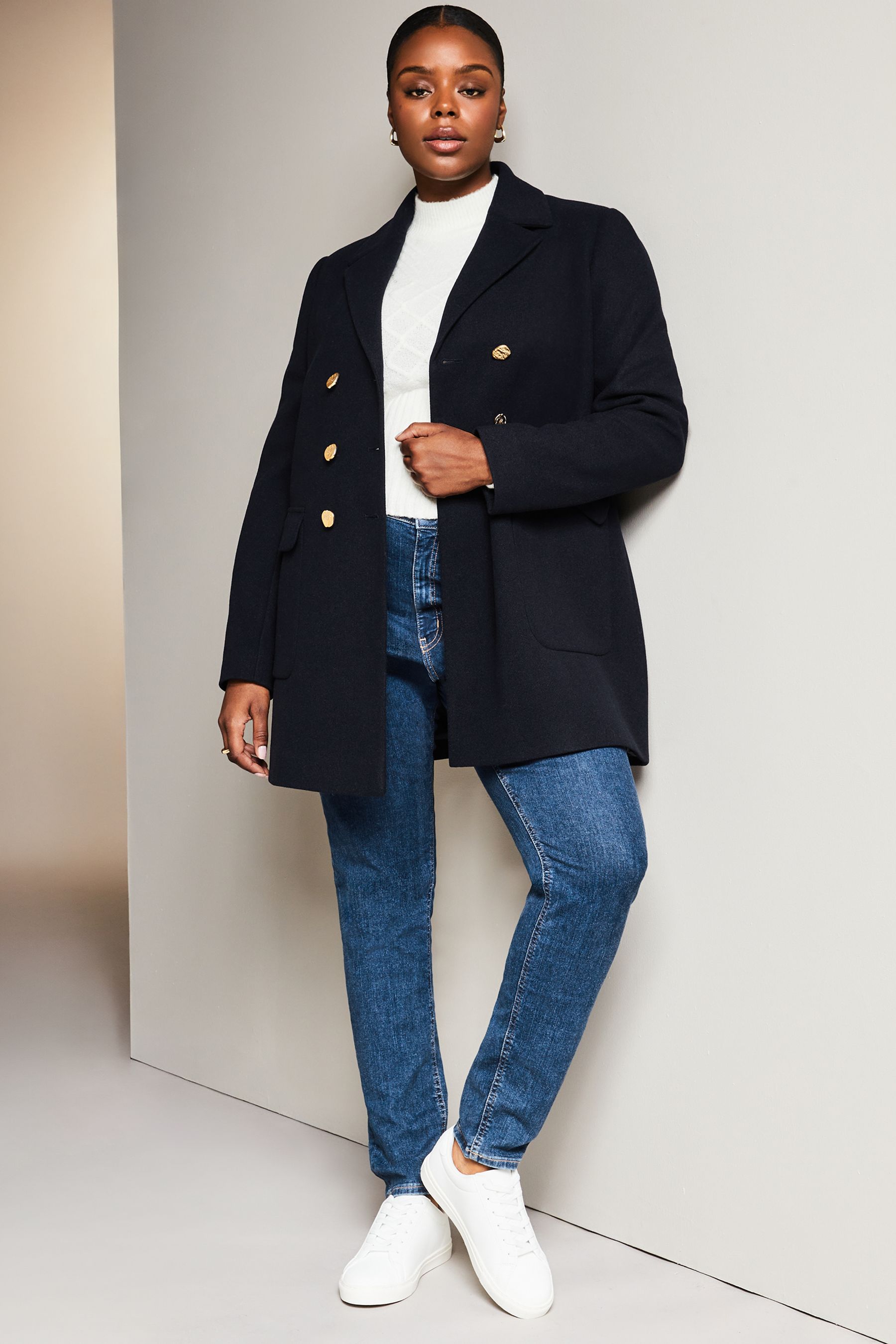 Lipsy navy coat clearance