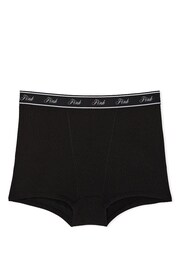 Victoria's Secret PINK Pure Black Cotton Logo High Waist Boyshort Knickers - Image 3 of 3