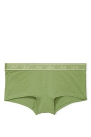 Victoria's Secret PINK Wild Grass Green Cotton Logo Boyshort Knickers - Image 3 of 3