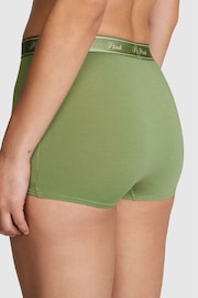 Victoria's Secret PINK Wild Grass Green Cotton Logo High Waist Boyshort Knickers - Image 2 of 3