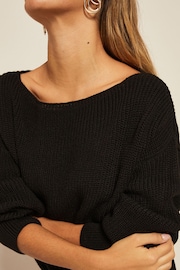 Friends Like These Black Petite Off The Shoulder Jumper - Image 4 of 4