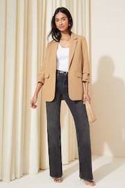 Friends Like These Camel Nude Edge to Edge Tailored Blazer - Image 2 of 4