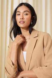 Friends Like These Camel Nude Edge to Edge Tailored Blazer - Image 3 of 4