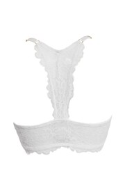 Pour Moi White Longline India Eyelash Lace Bra - Image 5 of 5