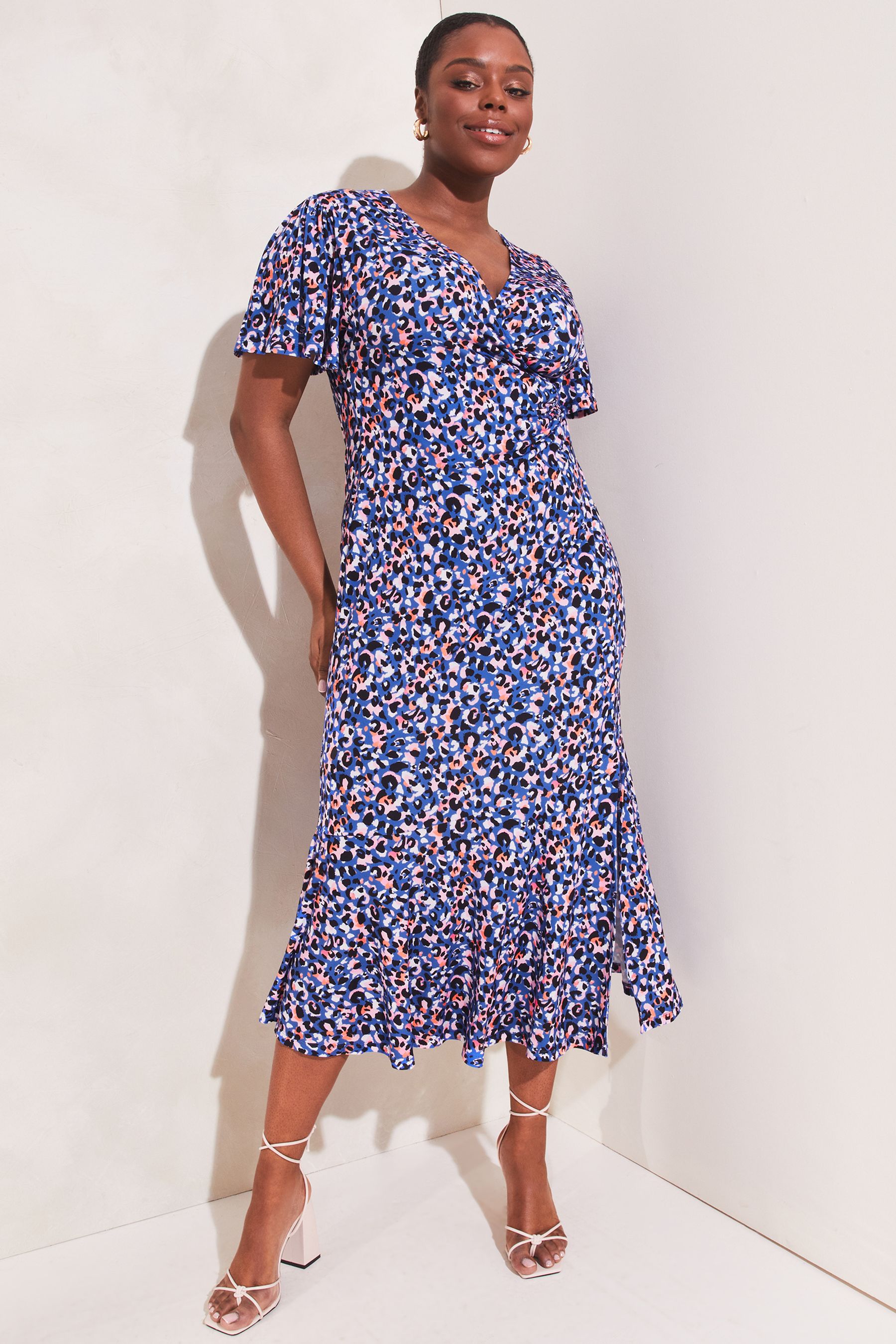 Lipsy animal print wrap dress shop