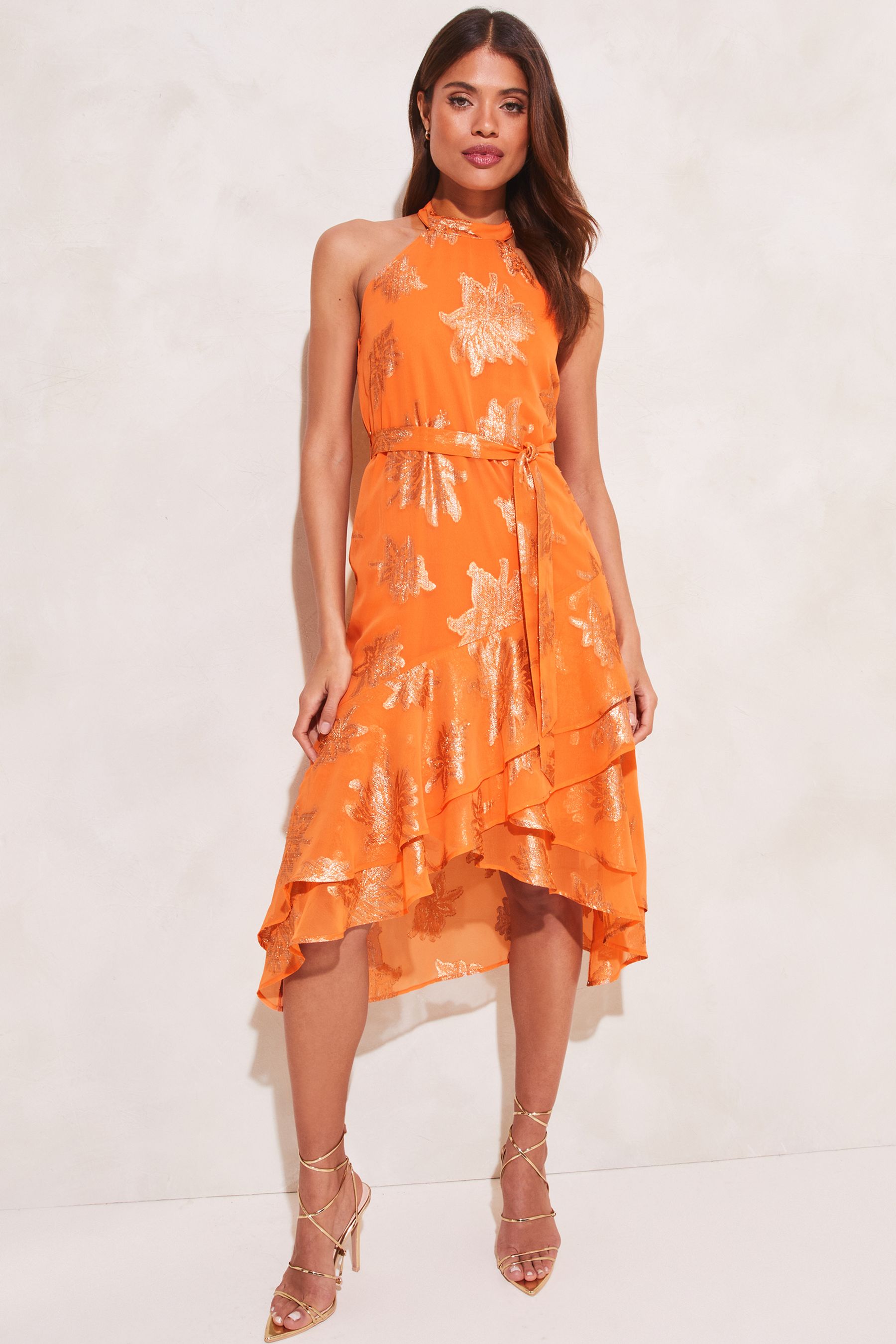 Lipsy orange dress new arrivals