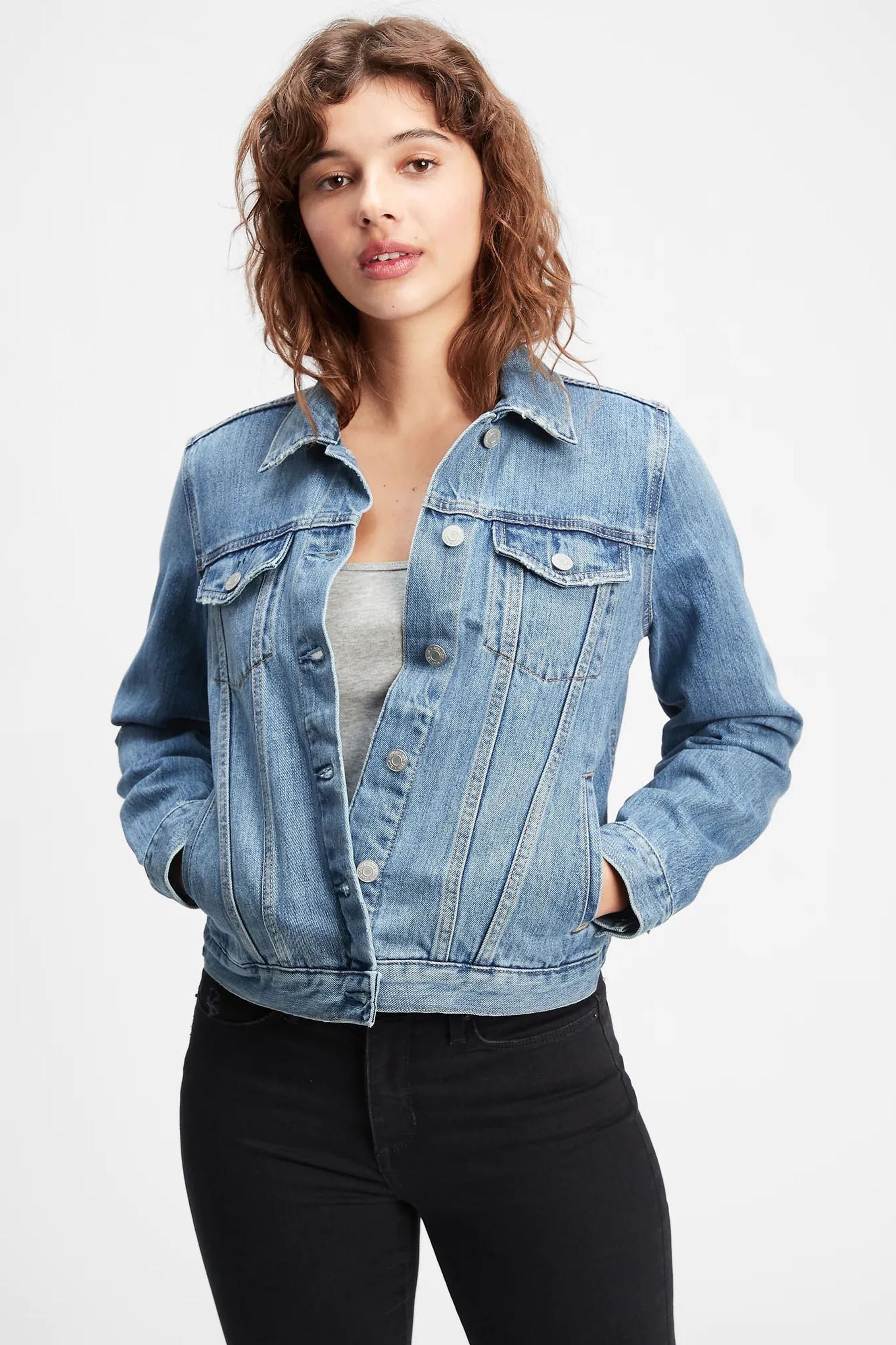 Buy Gap Blue Icon Denim Jacket from Next Luxembourg