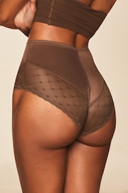 Lipsy Espresso Brown Sculpt Medium Tummy Control Shapewear High Waist Brief - Image 4 of 4