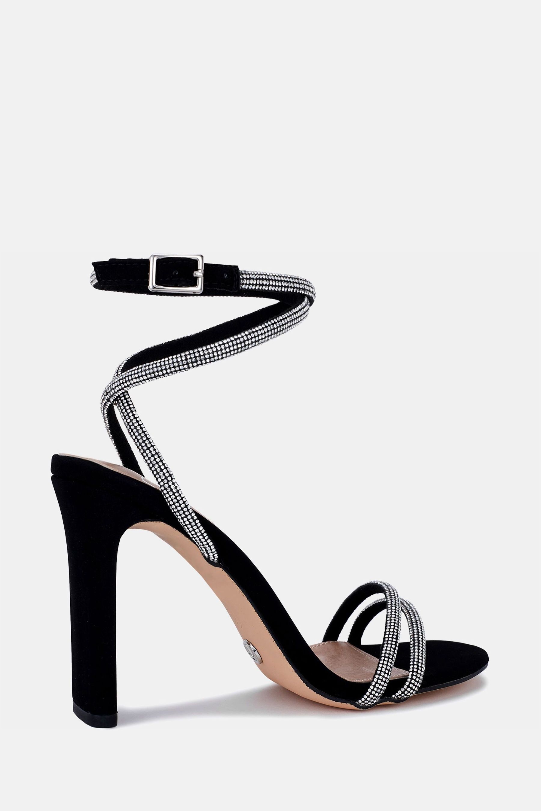 Buy Novo Black Pain Killer Diamante Trim Heels from Next Luxembourg