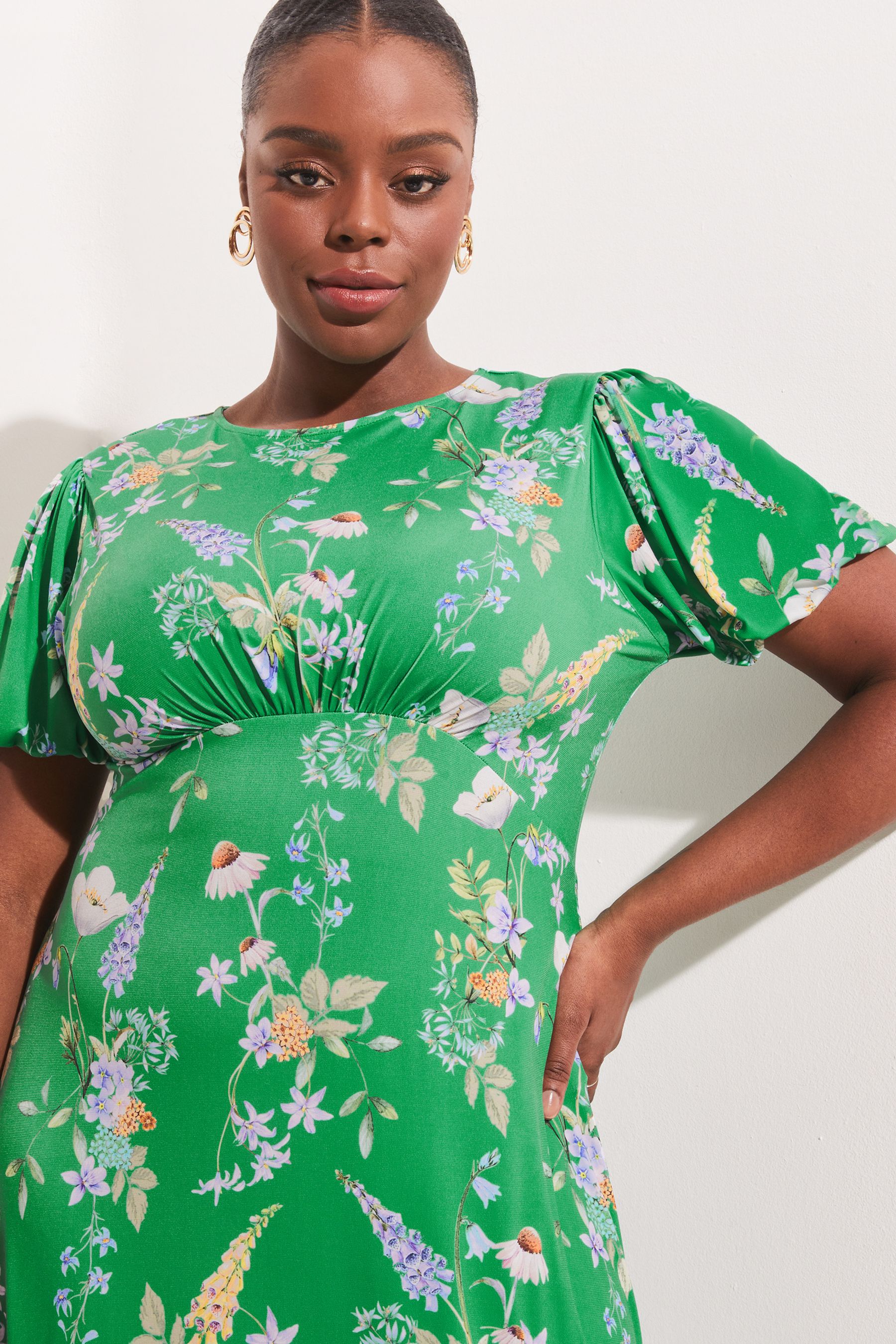 Lipsy green floral dress outlet