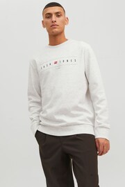 JACK & JONES Grey Logo Sweatshirt - Image 3 of 5