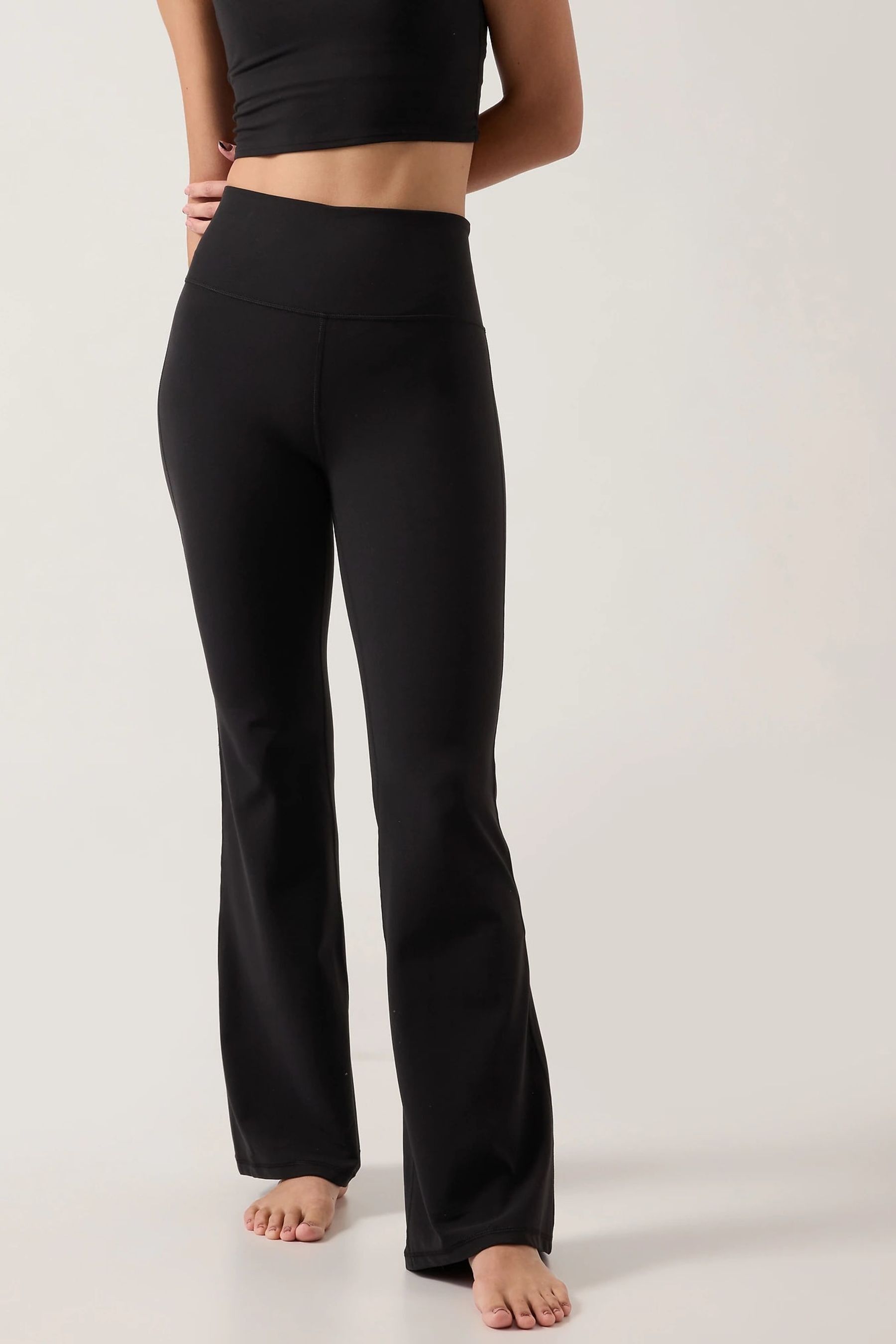 Athleta Black Flare Elation Ultra High Waisted Leggings