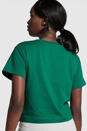 Victoria's Secret PINK Garnet Green Short Sleeve Shrunken T-Shirt - Image 2 of 4