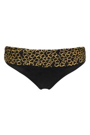 Pour Moi Black/ Gold Fold Over Casablanca Bikini Brief - Image 4 of 5