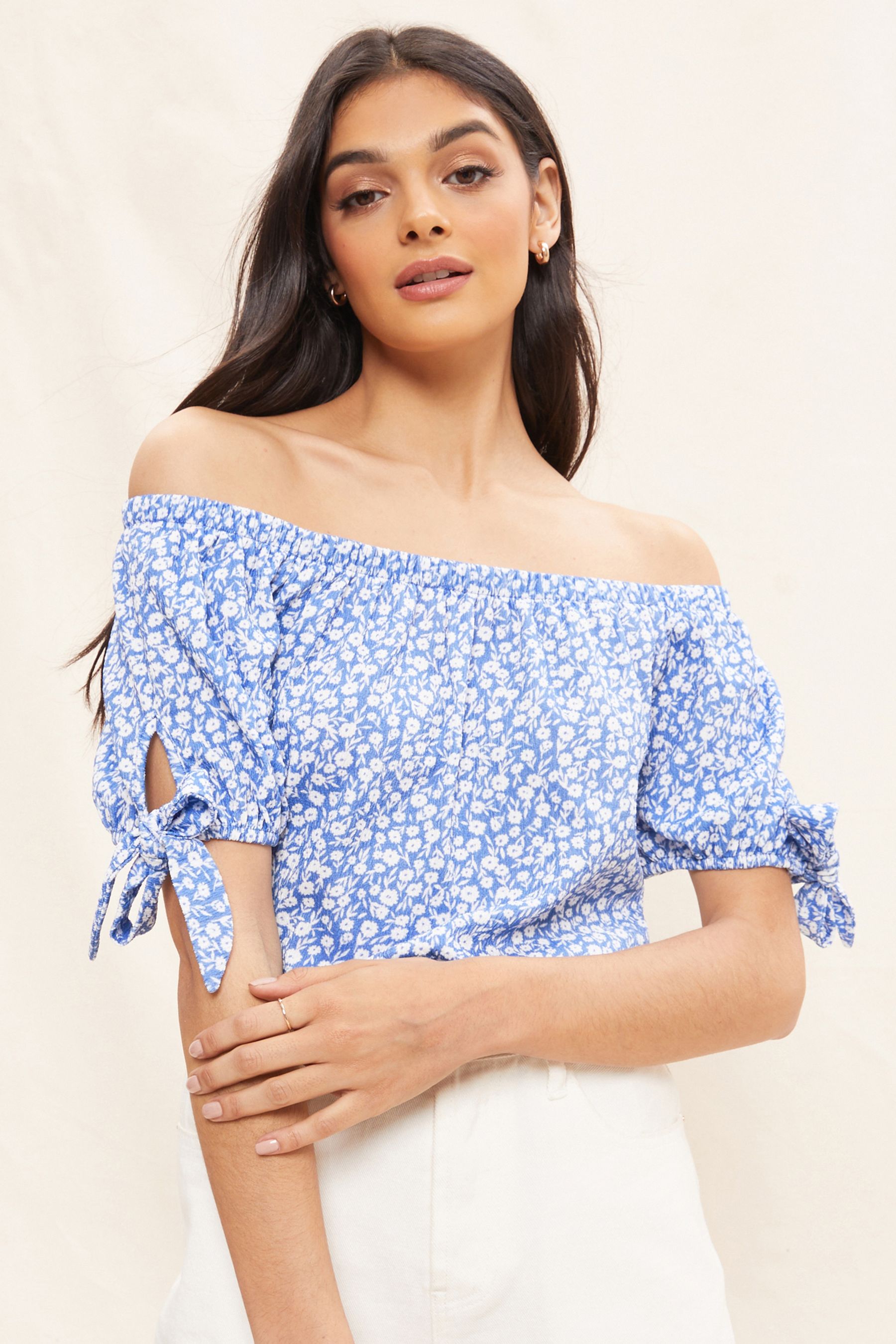 Short sleeve bardot top outlet