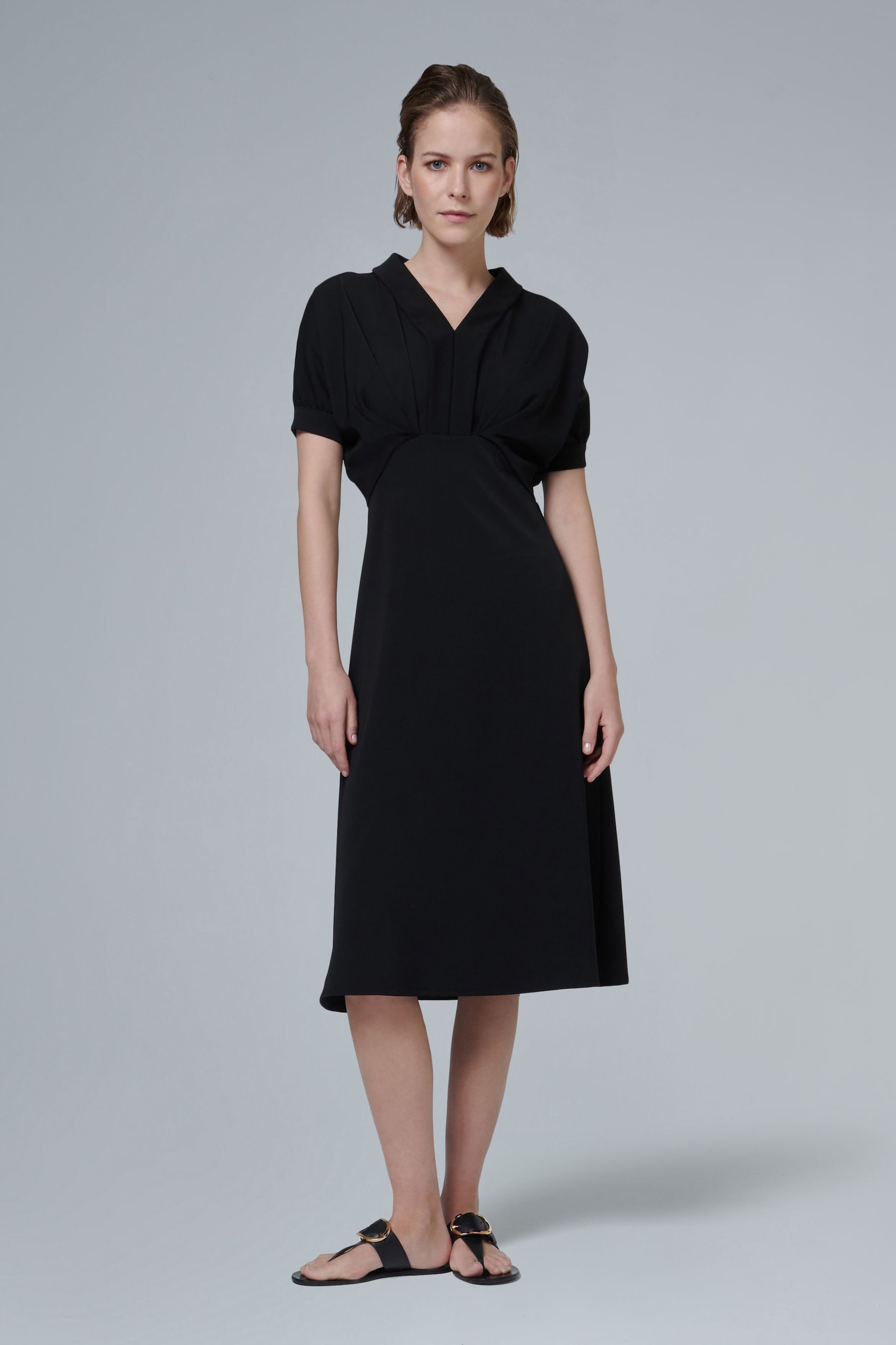leem Black Batwing Sleeve Maxi Dress - Image 1 of 6