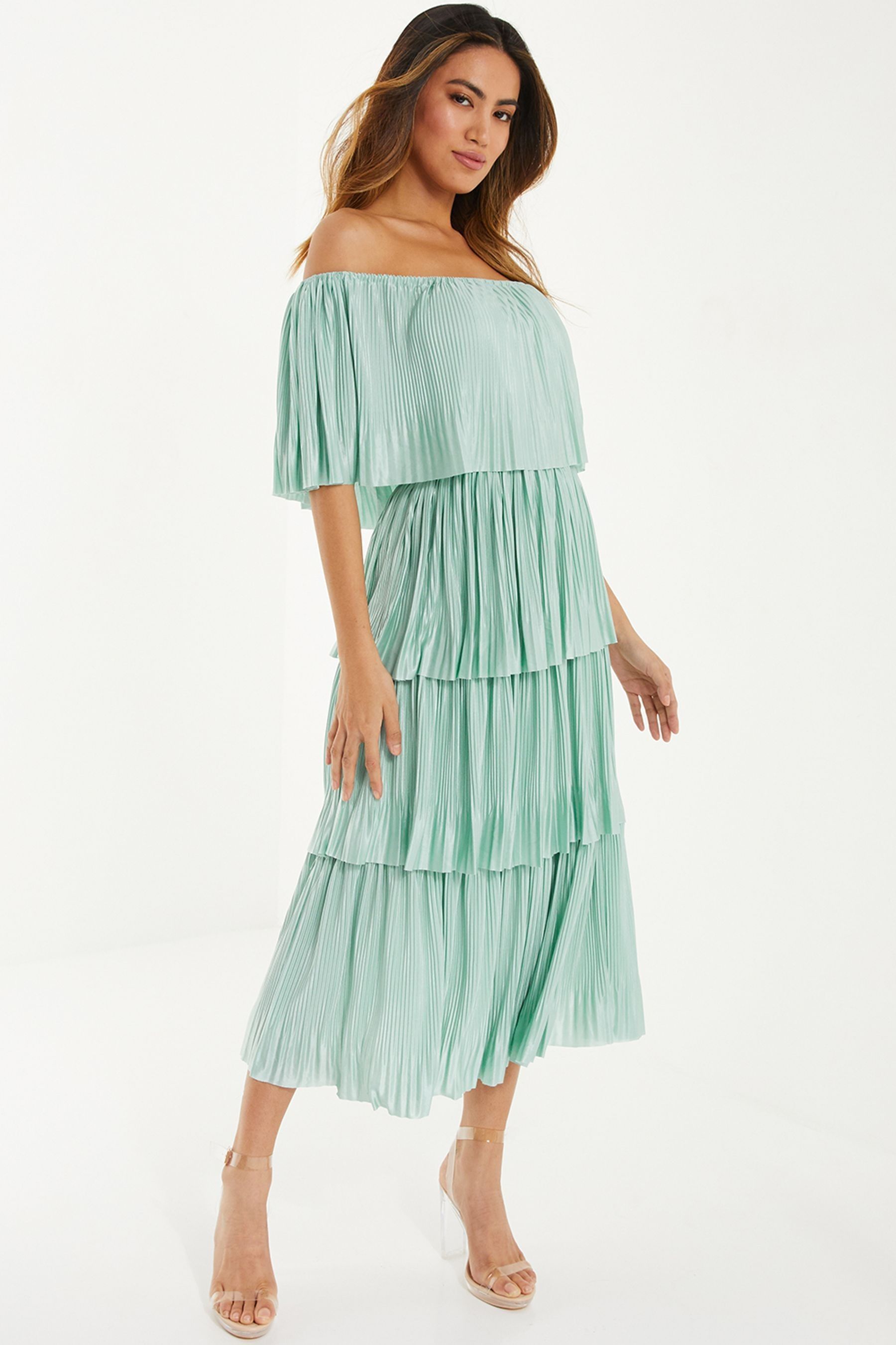 Green bardot dress quiz outlet