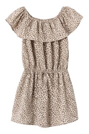 Name It Leopard Print Ruffle Playsuit - Image 1 of 2