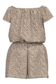 Name It Leopard Print Ruffle Playsuit - Image 2 of 2