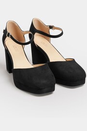 Yours Curve Black Extra-Wide Fit Platform Court Shoe - Image 2 of 5