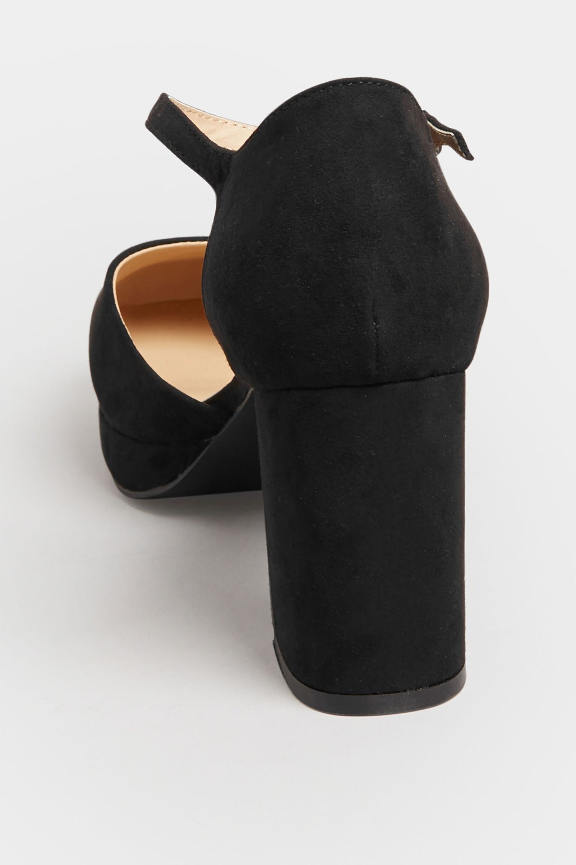Yours Curve Black Extra-Wide Fit Platform Court Shoe - Image 4 of 5