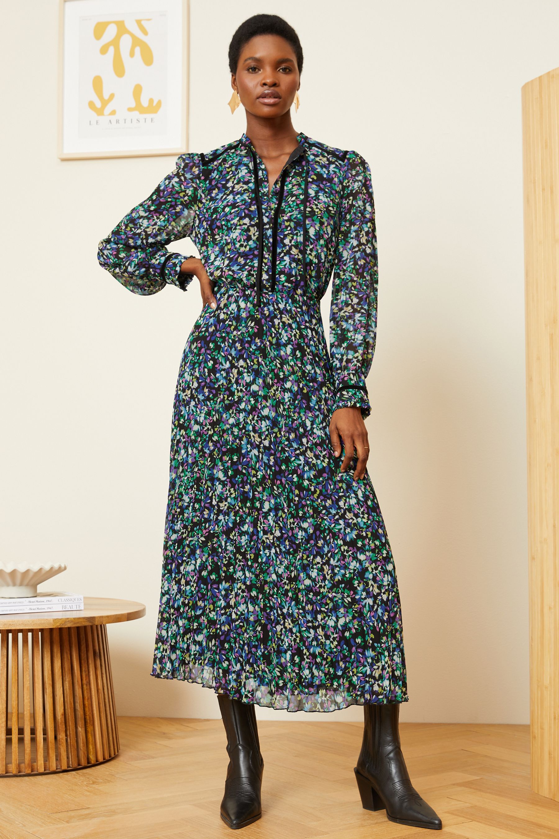 Robe mi longue imprimée 2025