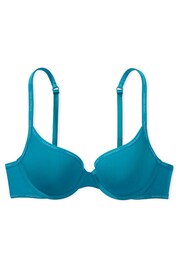 Victoria's Secret Evening Tide Blue Mini Logo Push Up T-Shirt Bra - Image 3 of 3