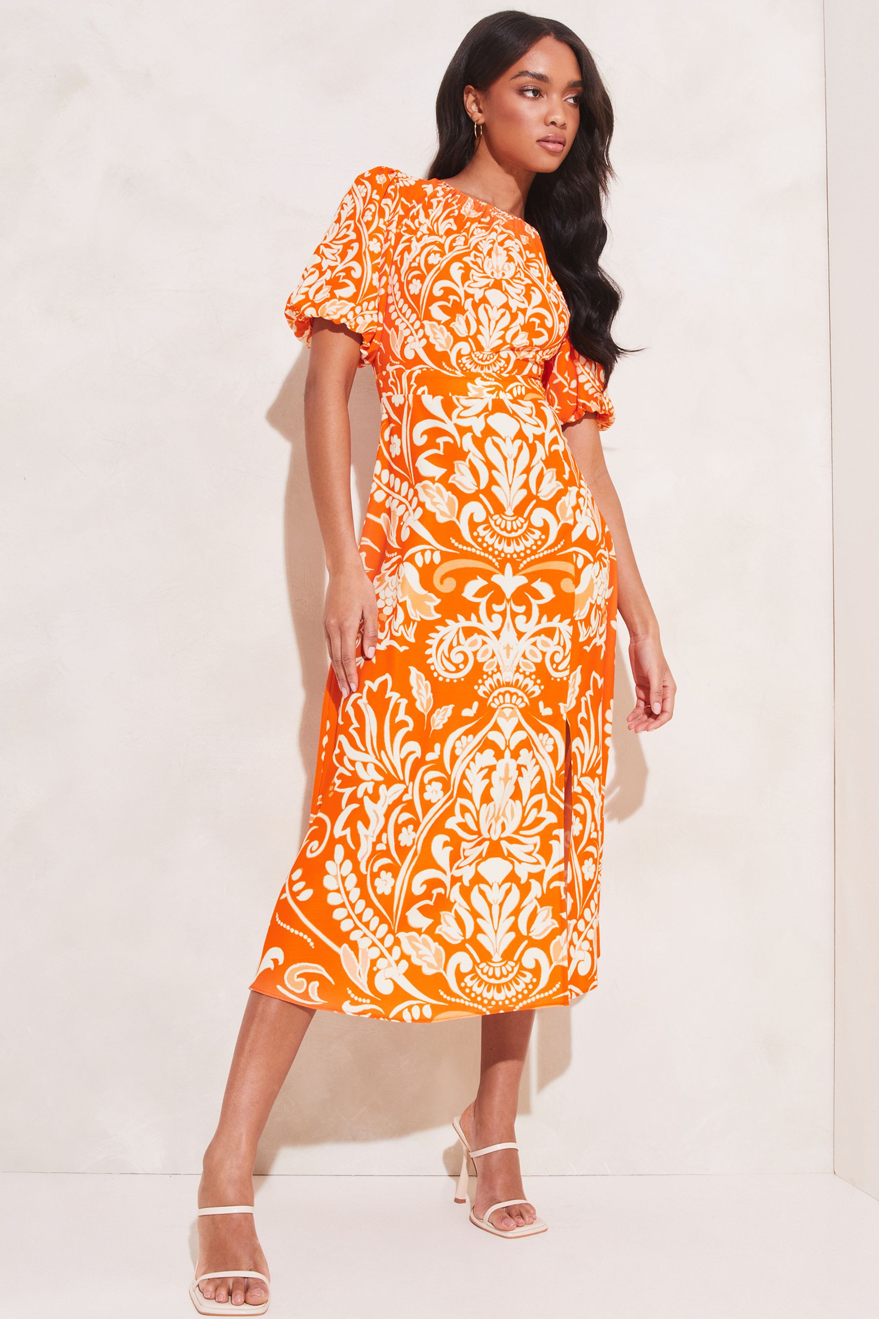 Lipsy orange dress 2025