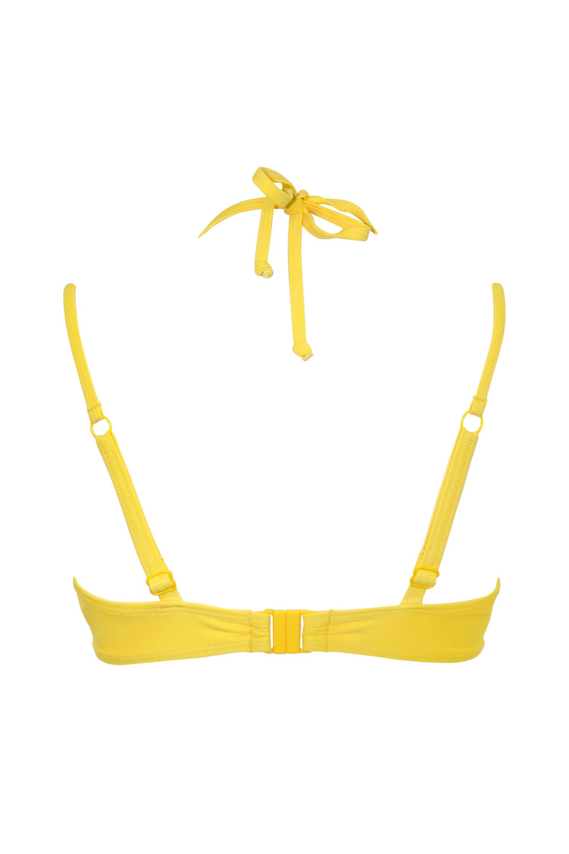 Pour Moi Yellow Coast Underwired Double Strap Bikini Top - Image 5 of 5