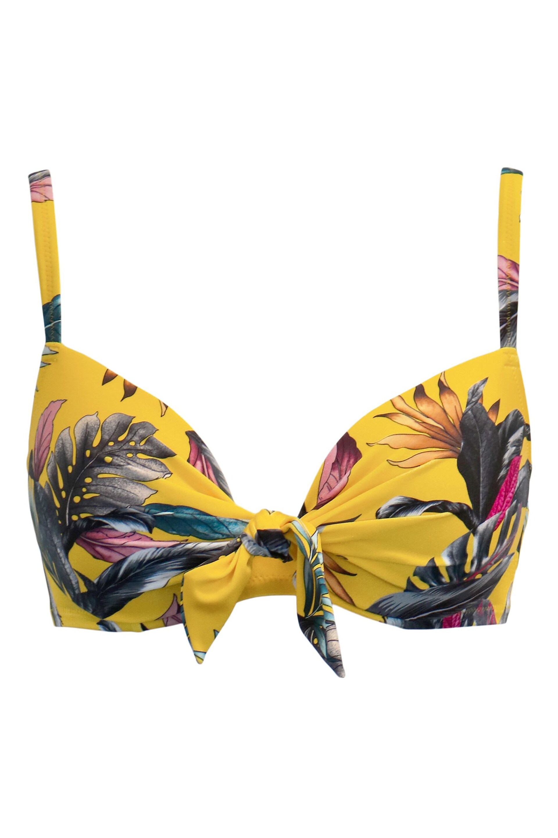 Pour Moi Yellow Padded Paradiso Bikini Top - Image 4 of 5