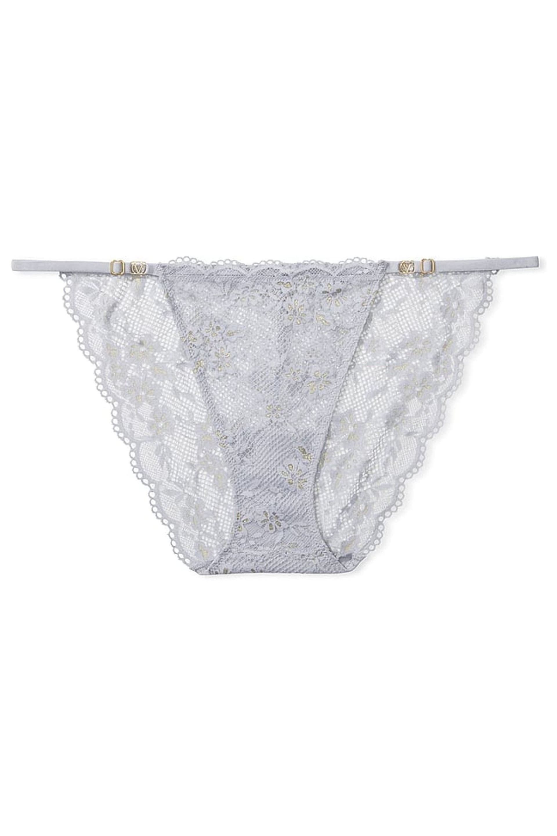 Victoria's Secret Flint Grey Lace Bikini Knickers - Image 3 of 4