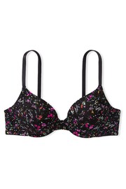 Victoria's Secret PINK Pure Black Floral Smooth Lightly Lined Bra - Image 3 of 3