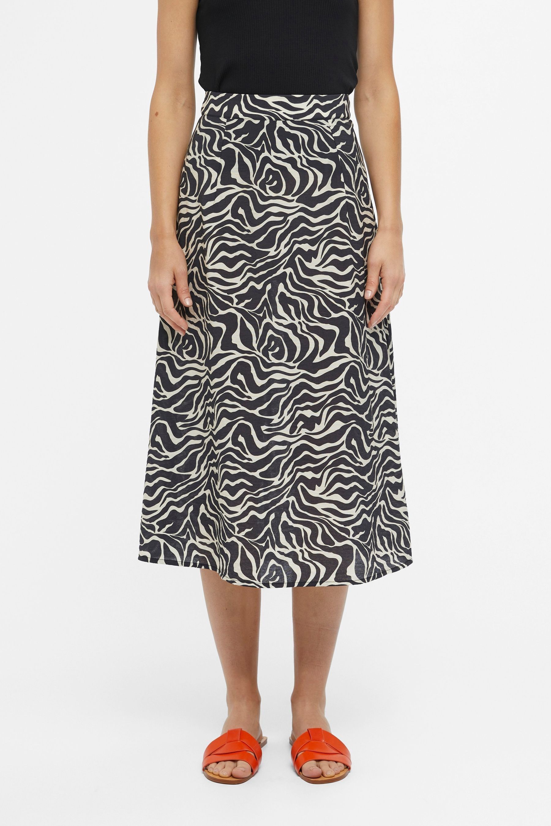 Zebra print midi skirt uk on sale