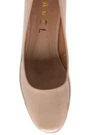 Ravel Nude Patent Block Heel Shoes - Image 4 of 4