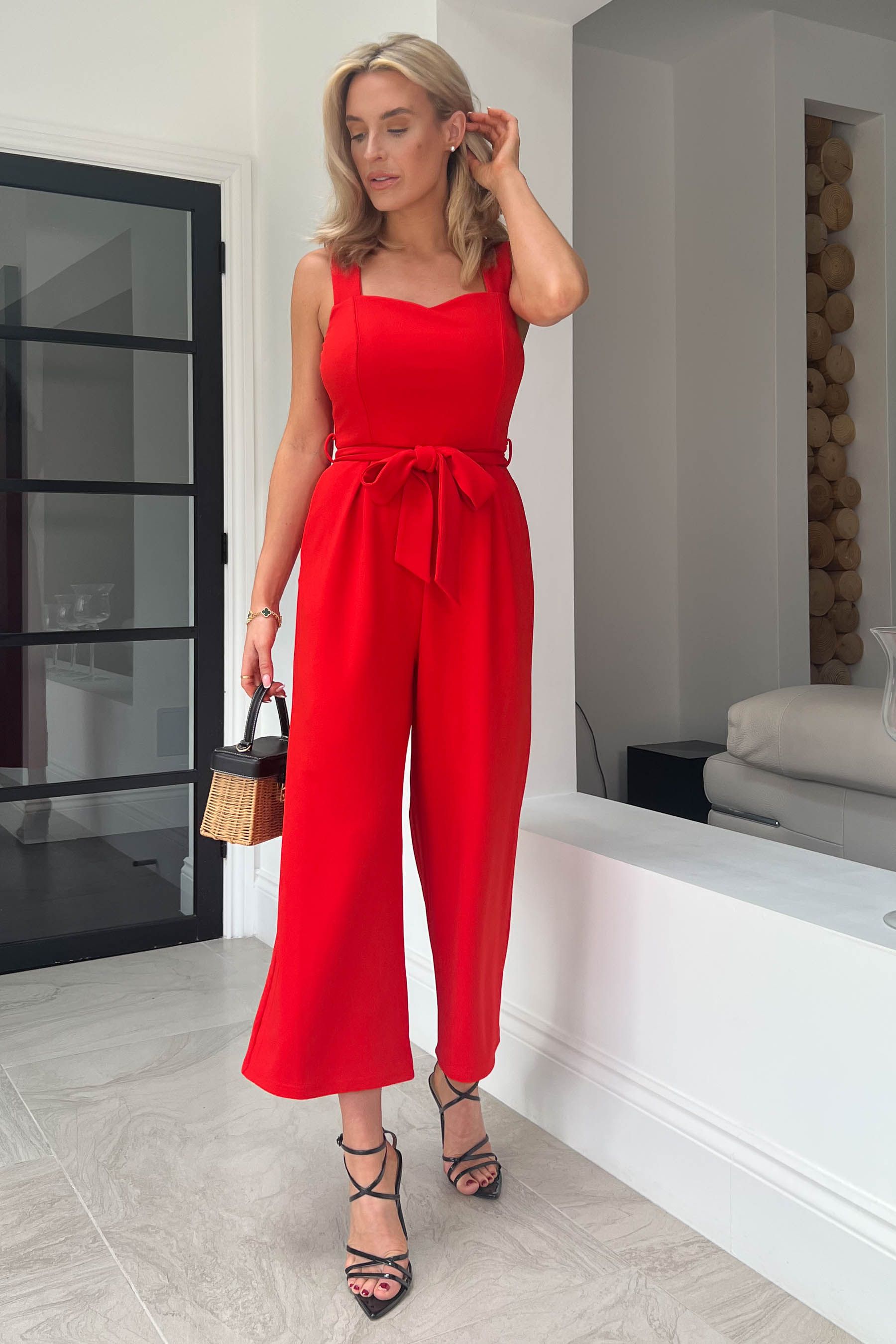 Square neck culotte jumpsuit online