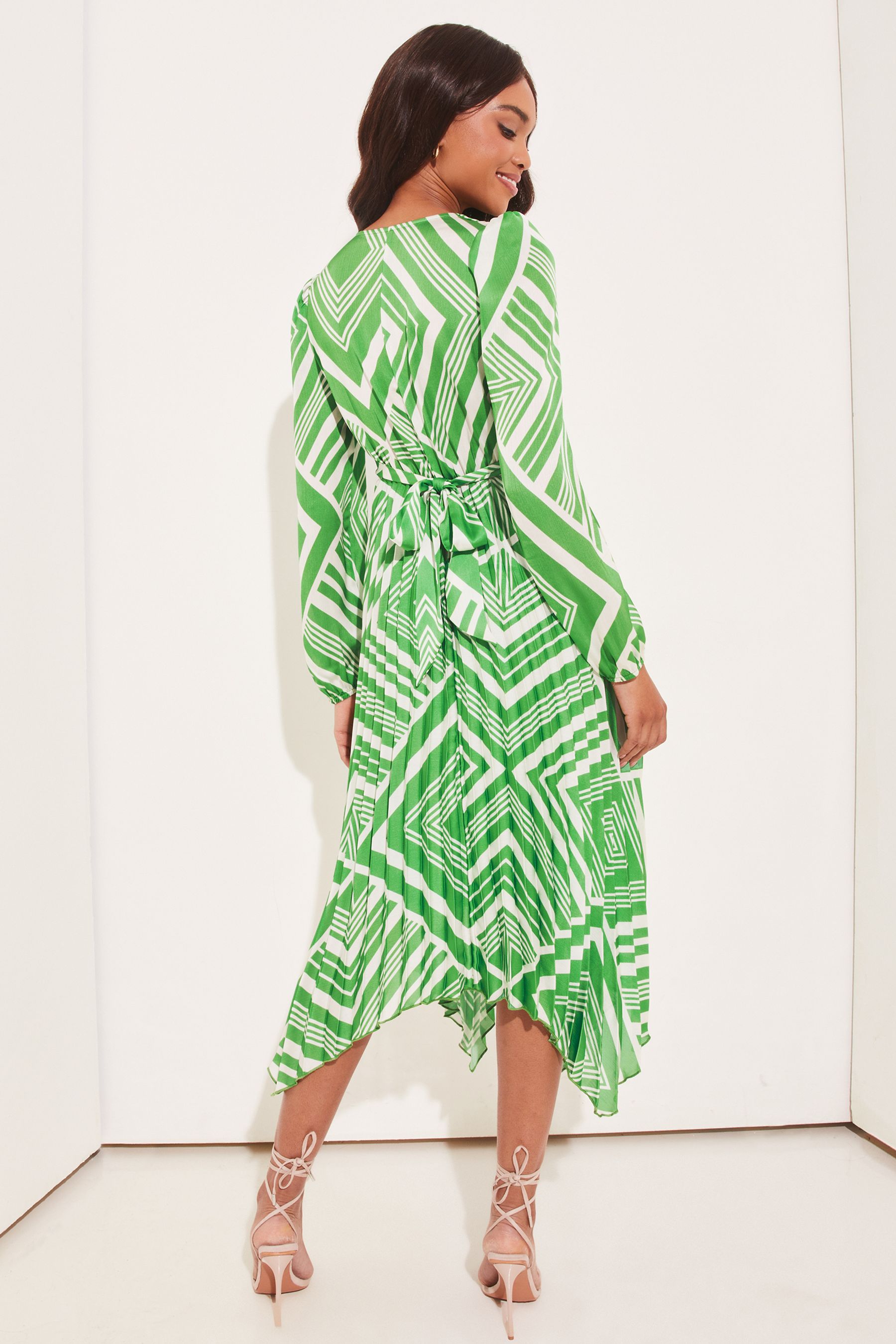 Lipsy self stripe wrap midi dress discount
