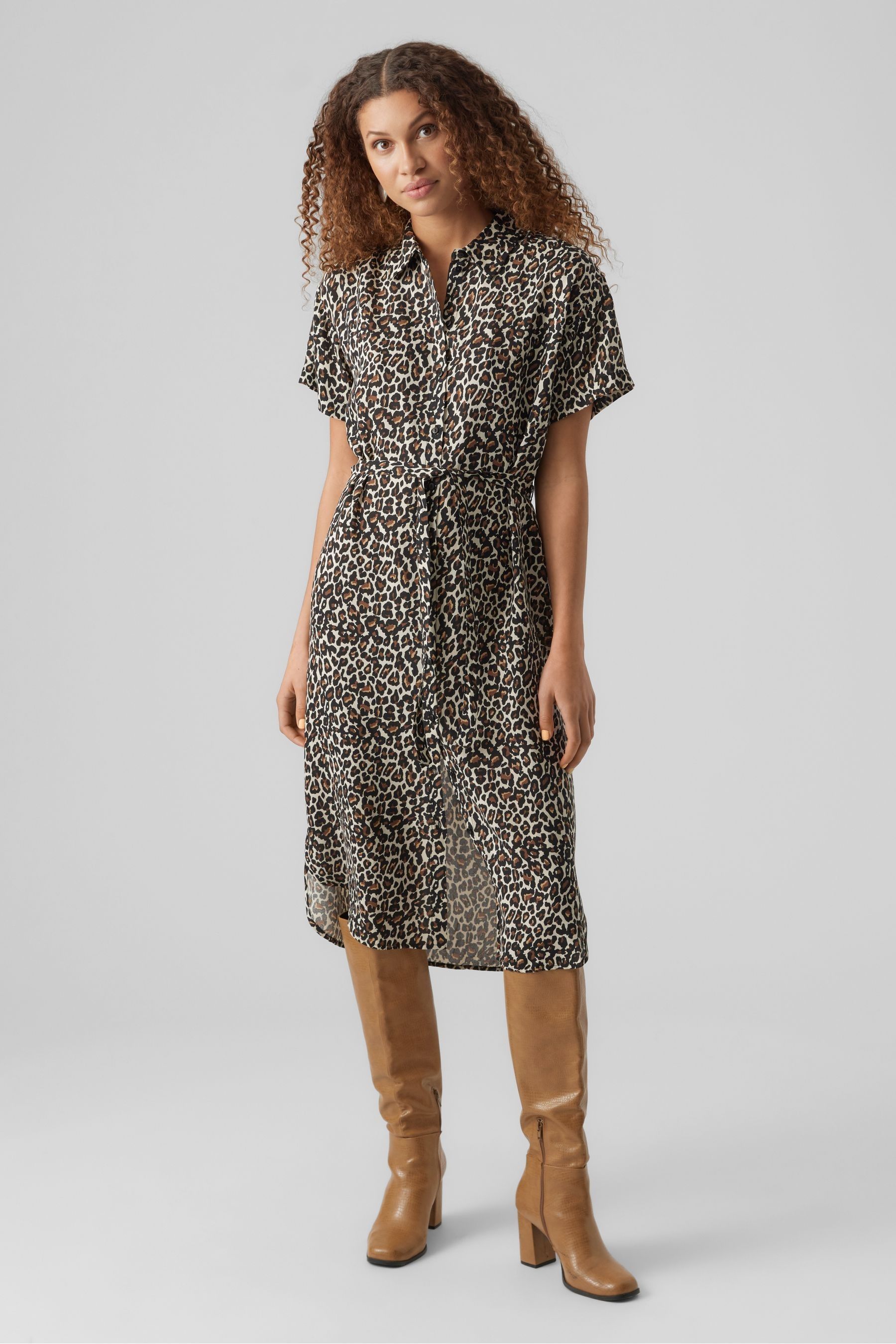 Next leopard print shirt dress discount