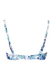 Pour Moi White/Blue Amalfi Underwired Non Padded Twist Front Top - Image 5 of 5