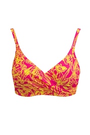 Pour Moi Pink Freedom Underwired Non Padded Wrap Bikini Top - Image 4 of 5