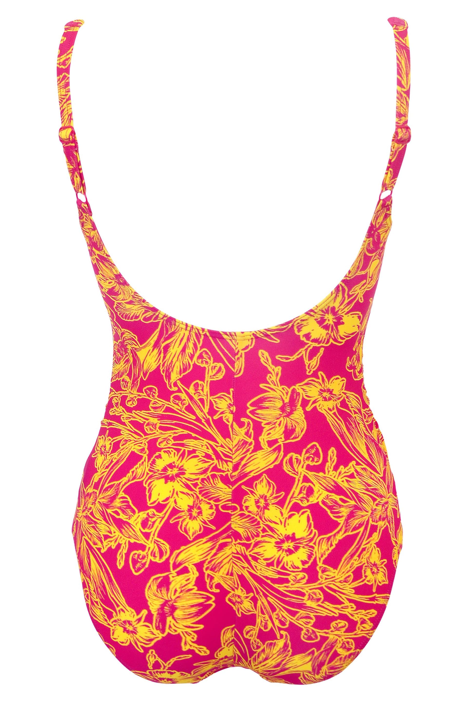 Pour Moi Pink Freedom Scoop Neck Tummy Control Swimsuit - Image 5 of 5