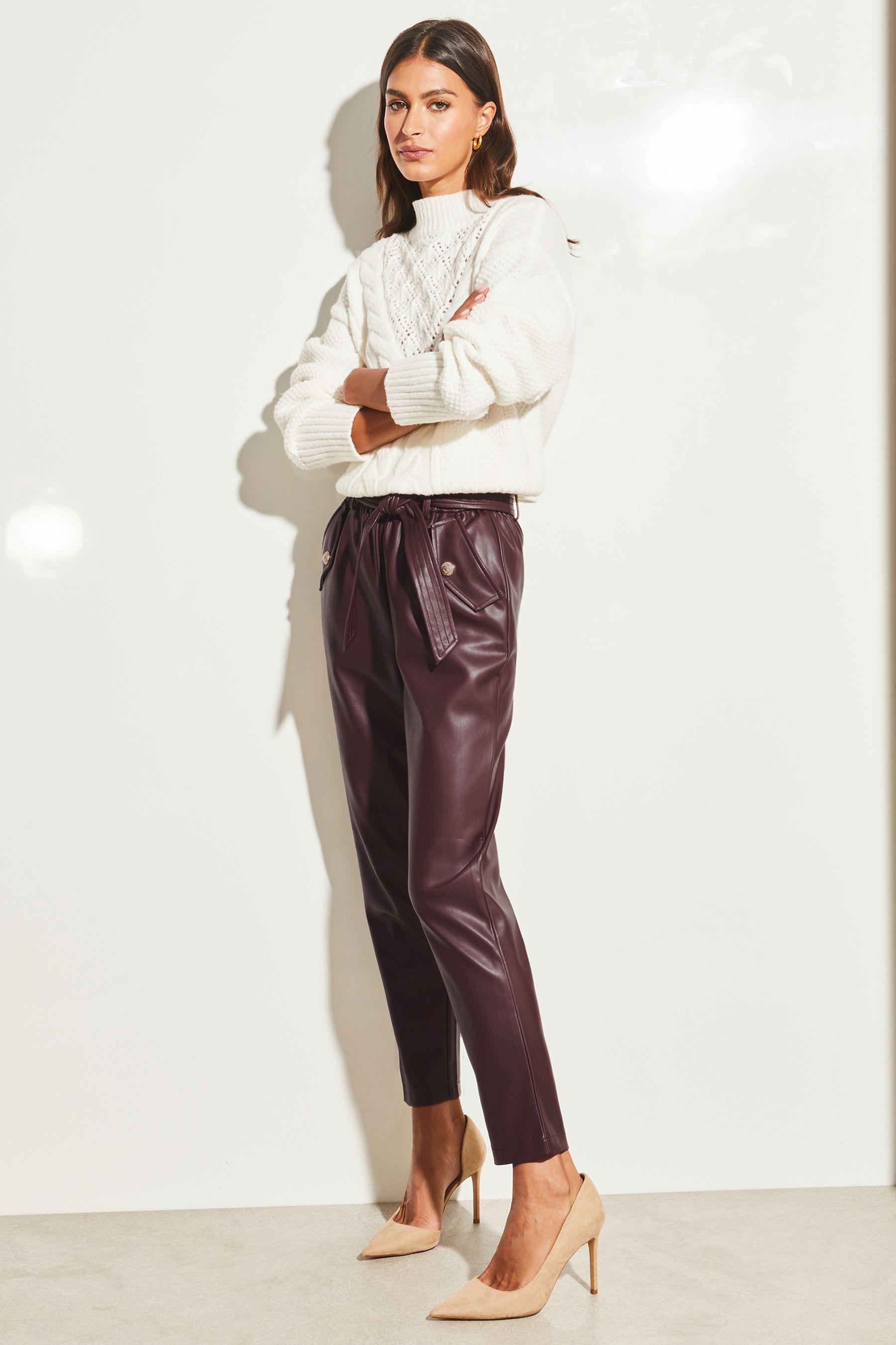 Lipsy faux leather trousers best sale