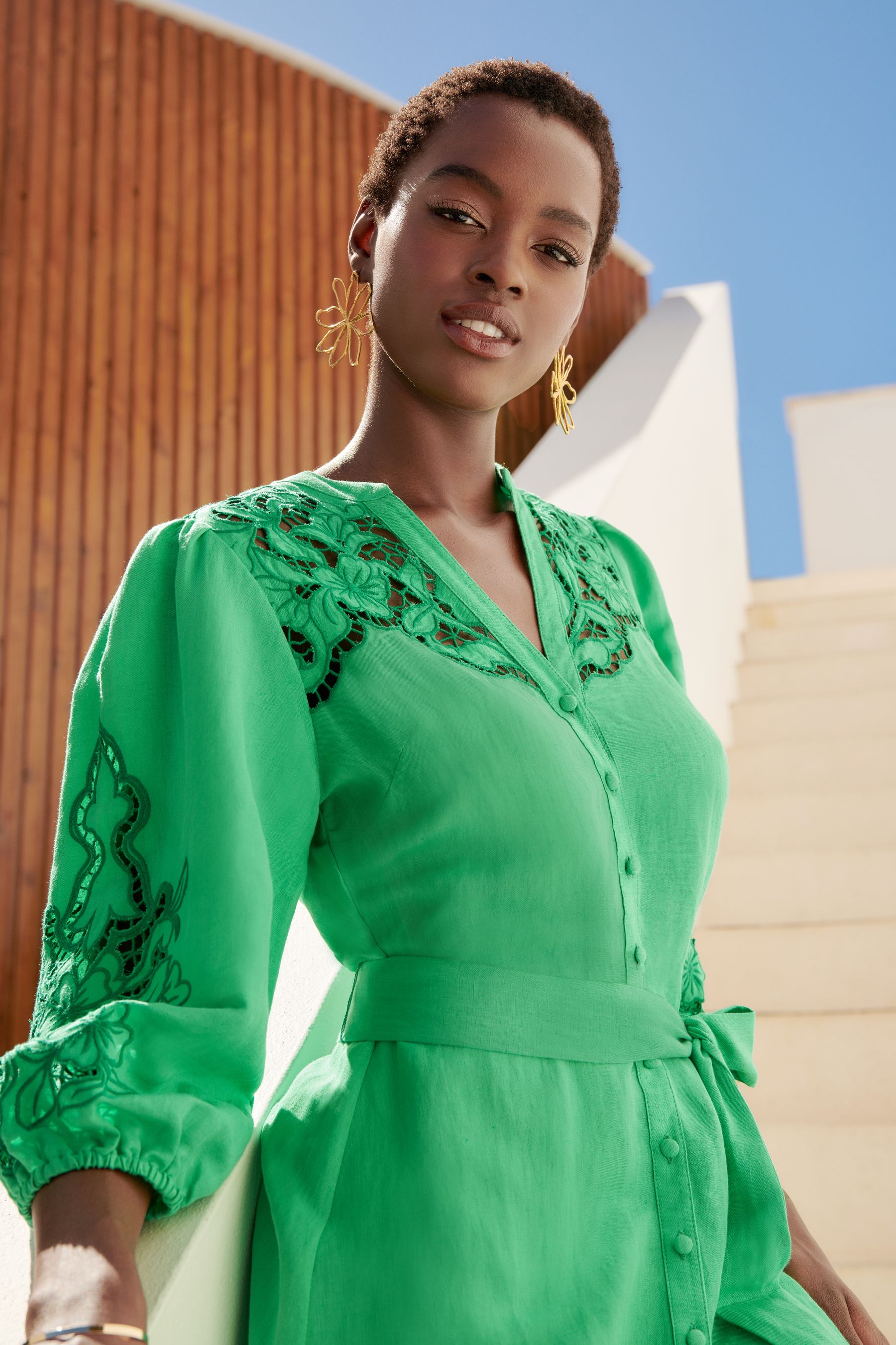 Next green lace dress shop