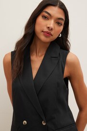 PIECES Black Tailored Waistcoat - Image 4 of 5