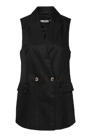 PIECES Black Tailored Waistcoat - Image 5 of 5